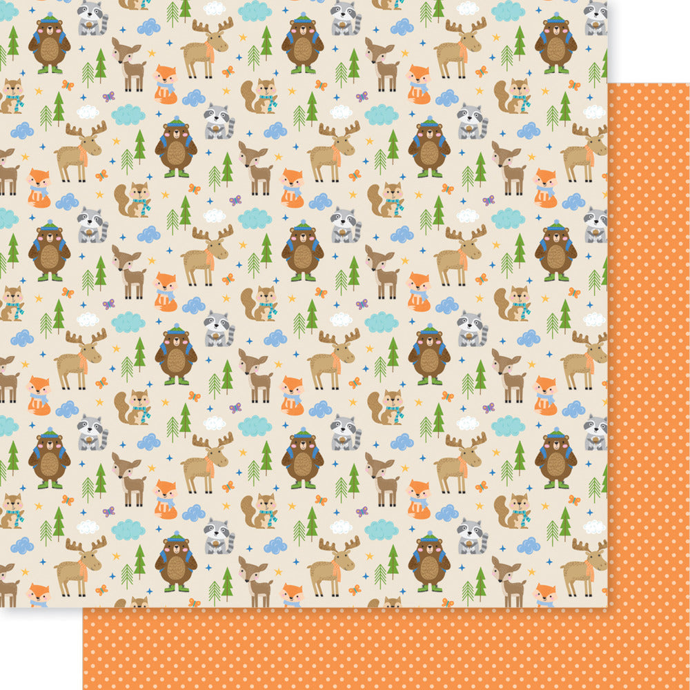 12X12 Patterned Paper, Adventure Awaits - Forest Friends