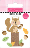 Bella-pops 3D Cardstock Sticker, Nutty Little Friend
