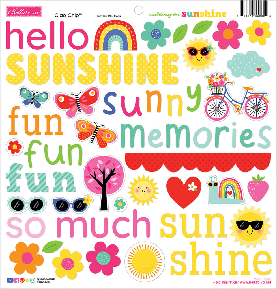 Ciao Chipboard Icons, Walking on Sunshine
