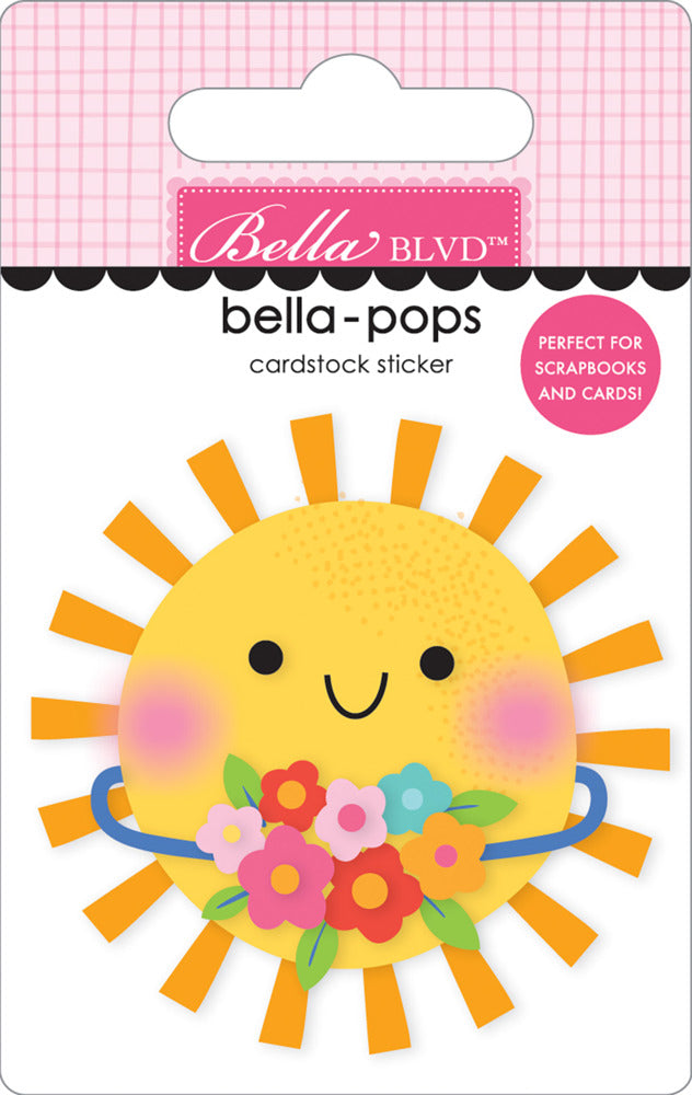 Bella-pops 3D Cardstock Sticker, Rays and Roses