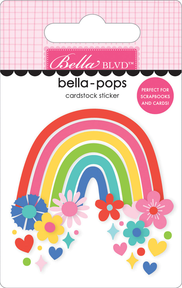 Bella-pops 3D Cardstock Sticker, Rainbow of Happy