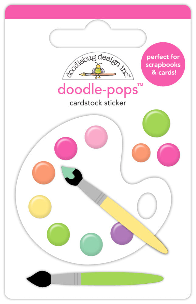 Doodle-pops 3D Cardstock Sticker, Color Me Happy