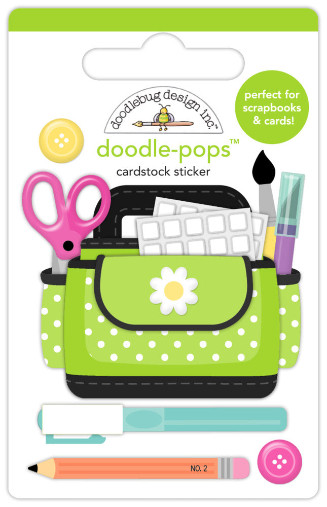 Doodle-pops 3D Cardstock Sticker, Crafty Girl