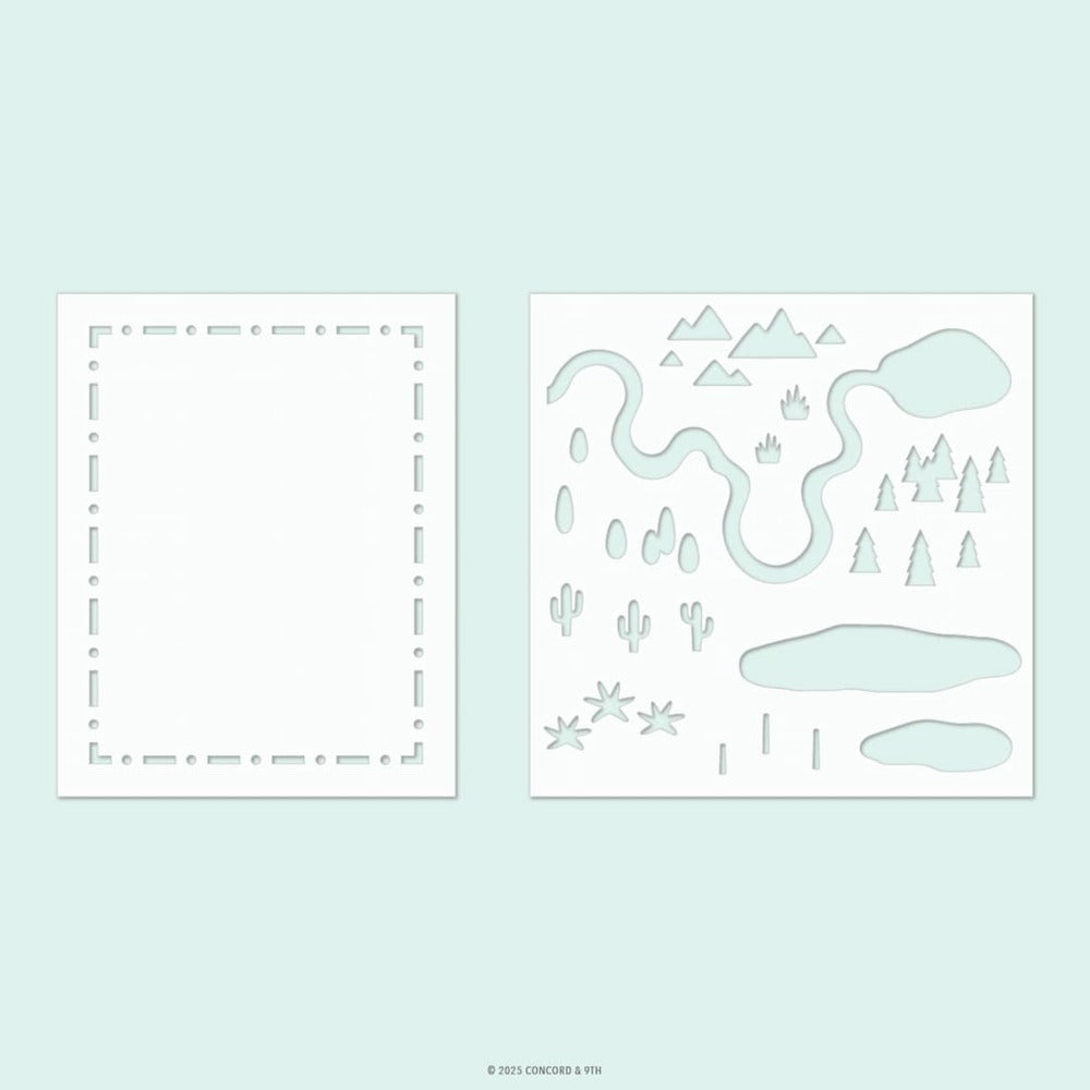 Stencil Pack, Adventure Awaits (2pc)