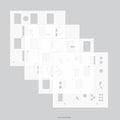 Stencil Pack, Easy Repeat Tiles (4pc)