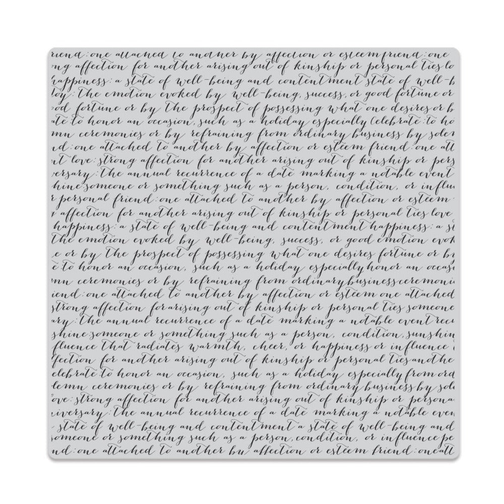 Cling Stamp, Script Bold Prints