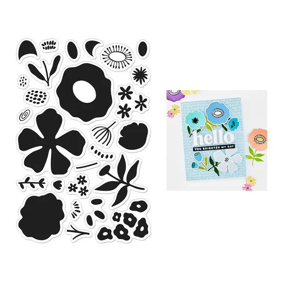 Clear Stamp, Abstract Floral