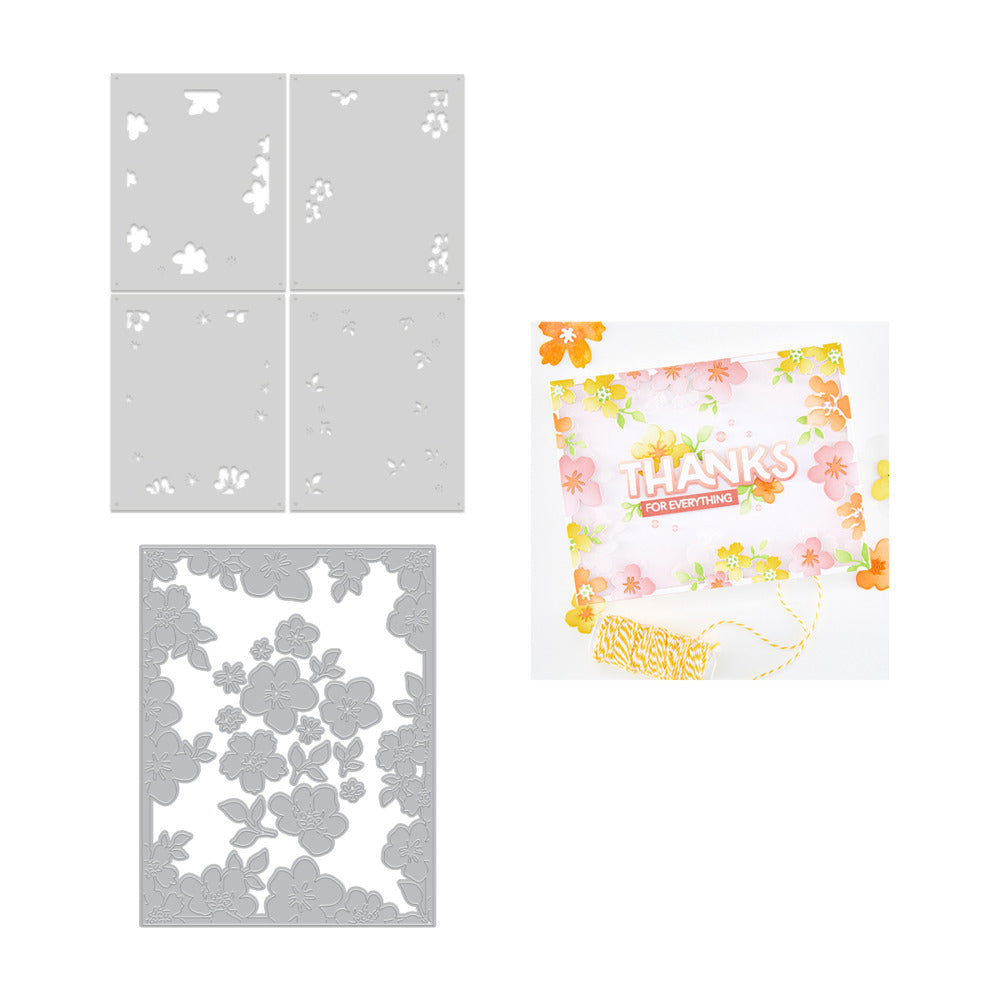 Die & Stencil Bundle, Floral Frame