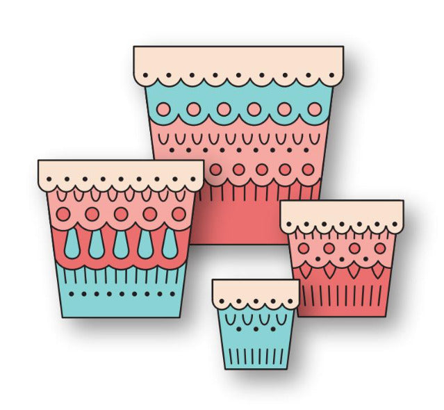 Die, Nordic Scalloped Flower Pots