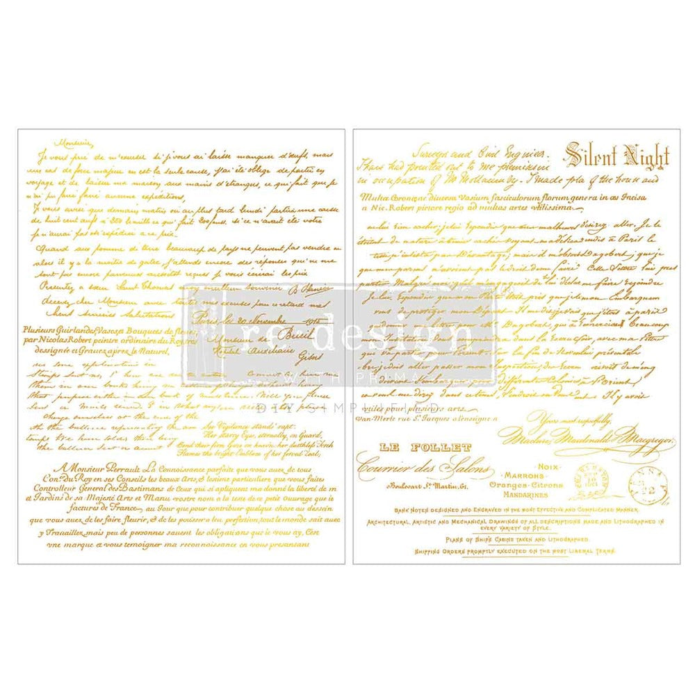 Redesign Middy Foil Transfers, Kacha - Gilded Noel Script