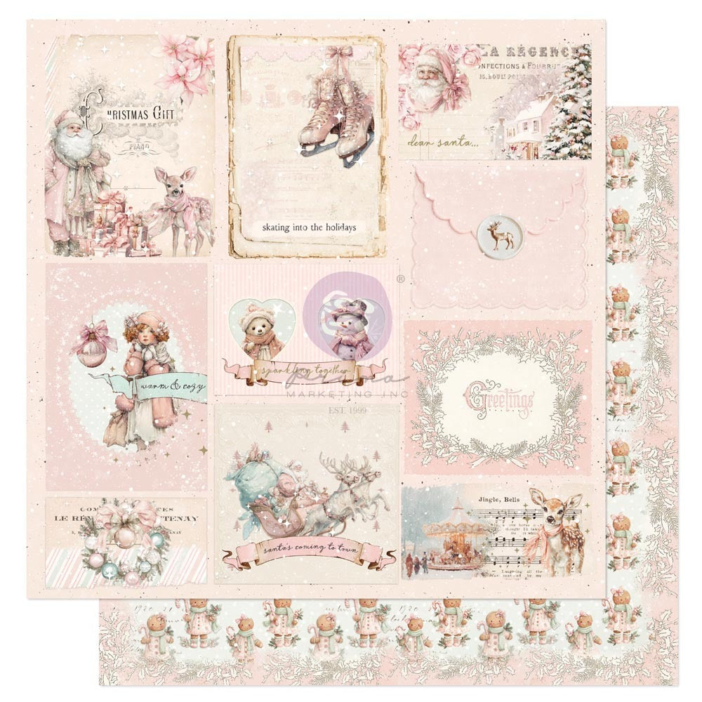 12X12 Patterned Paper, Christmas Blush - Sparkling Together