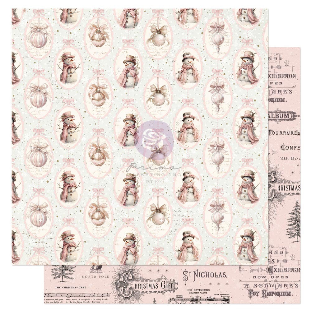12X12 Patterned Paper, Christmas Blush - All Bundled Up