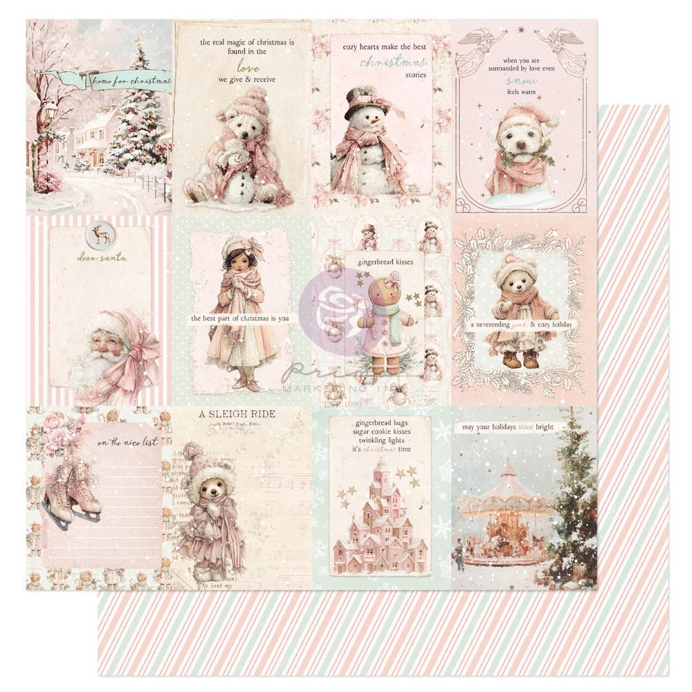 12X12 Patterned Paper, Christmas Blush - On The Nice List
