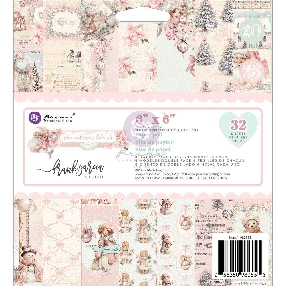 6X6 Paper Pad, Christmas Blush