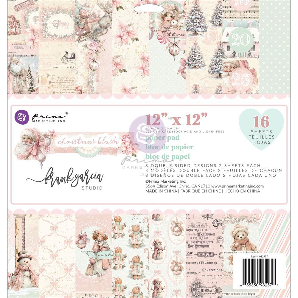 12X12 Paper Pad, Christmas Blush