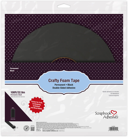 Crafty Foam Tape, Black (108ft)