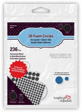 3D Foam Circles, Black - Asst'd
