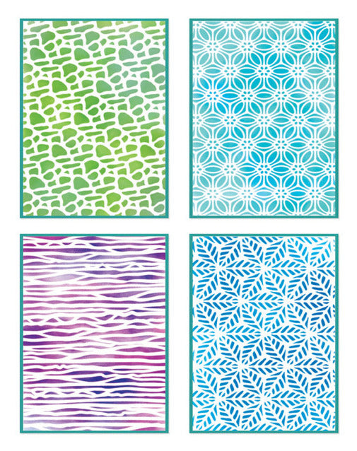 A6 Stencil Set, Background Textures (4pk)