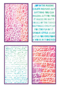A5 Stencil Set, Words and Numbers (4pk)