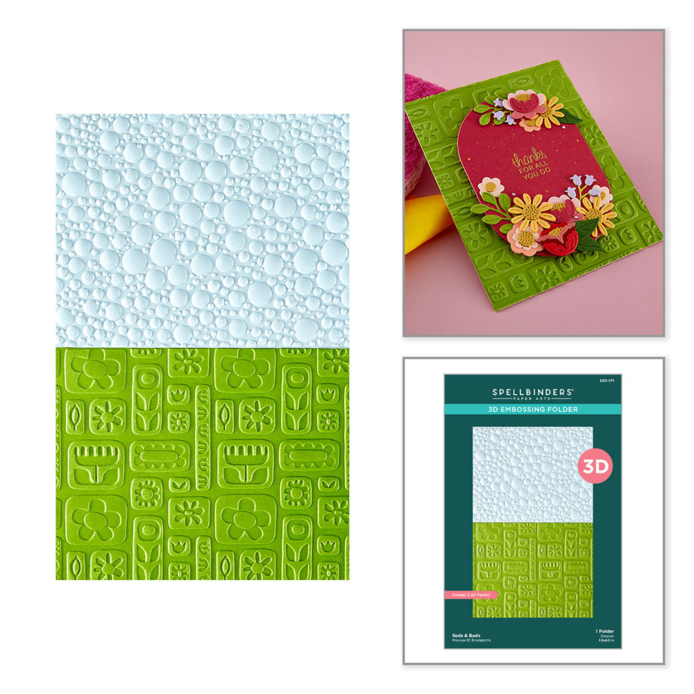 3D Embossing Folder, Suds & Buds