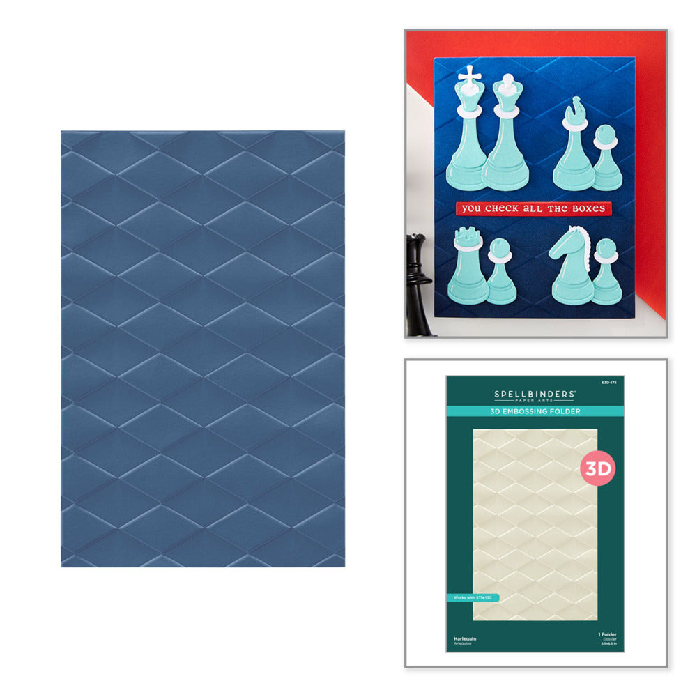 3D Embossing Folder, Harlequin