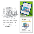 Cling Stamp, House-Mouse Blueberry Buddies