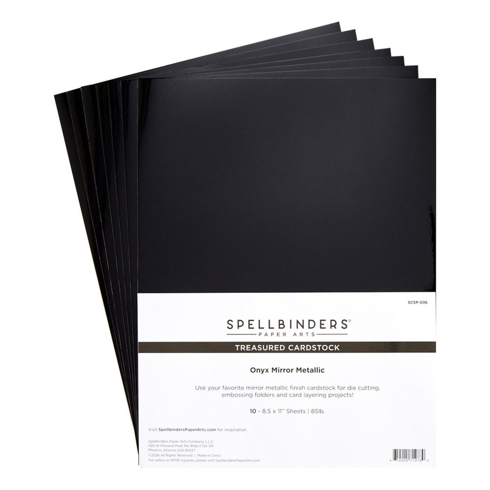 8.5X11 Treasured Cardstock Pack, Onyx Mirror Metallic
