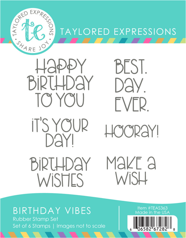 Cling Stamp, Birthday Vibes