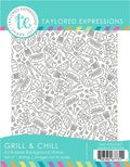 Cling Stamp, Grill & Chill Background