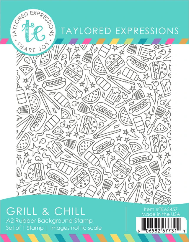 Cling Stamp, Grill & Chill Background