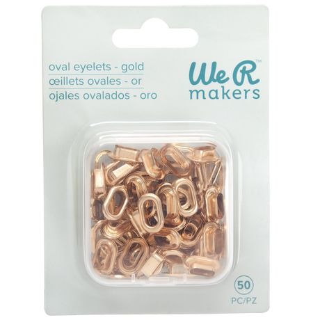 Crop-a-dile Oval Eyelets, Gold (50pc)